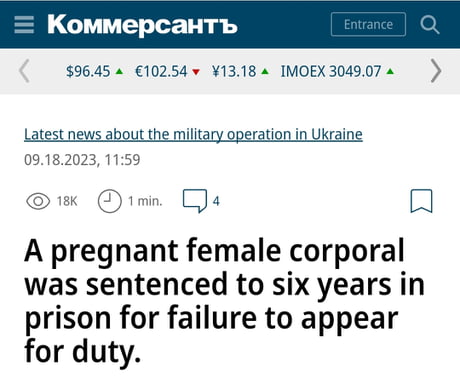 Russia's three day military operation is so successful that they now have to use pregnant women as cannon fodder.