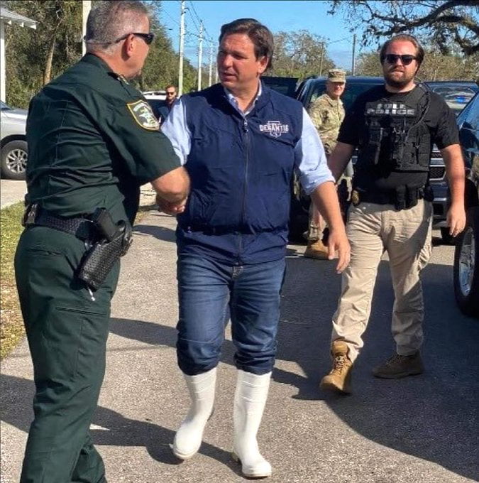 Ron DeSantis, Florida Governor, on his way to the green M&M auditions ...