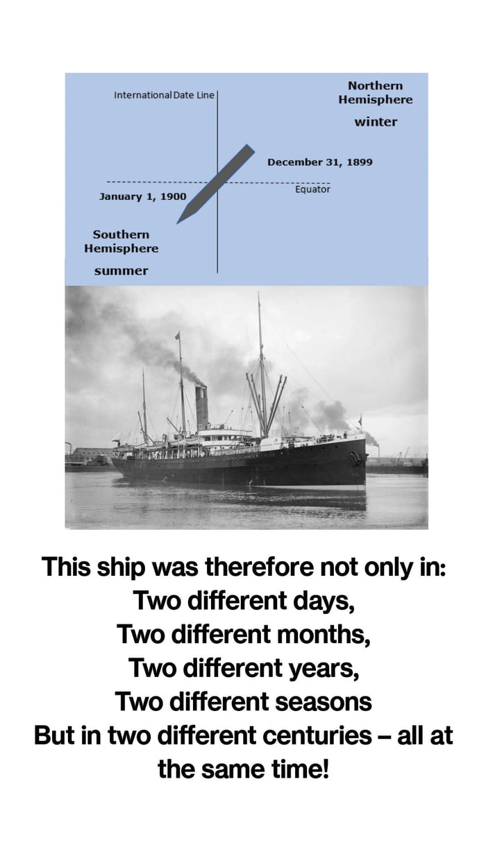 Ss warrimoo doing some next level thing crossing international date