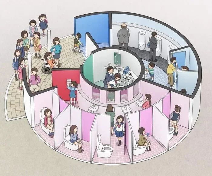 Japan Circular Restroom Design 9gag