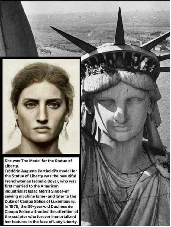 The model for the Statue of Liberty 9GAG
