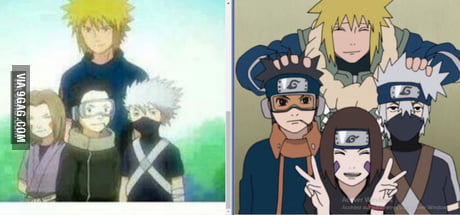 I Just Realised The Difference Between How Team Minato Was Drawn In The Start Of Naruto And In Naruto Shippuden 9gag