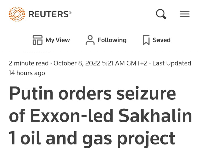Russia seizes oil field from Exxon (they owned 30) 9GAG