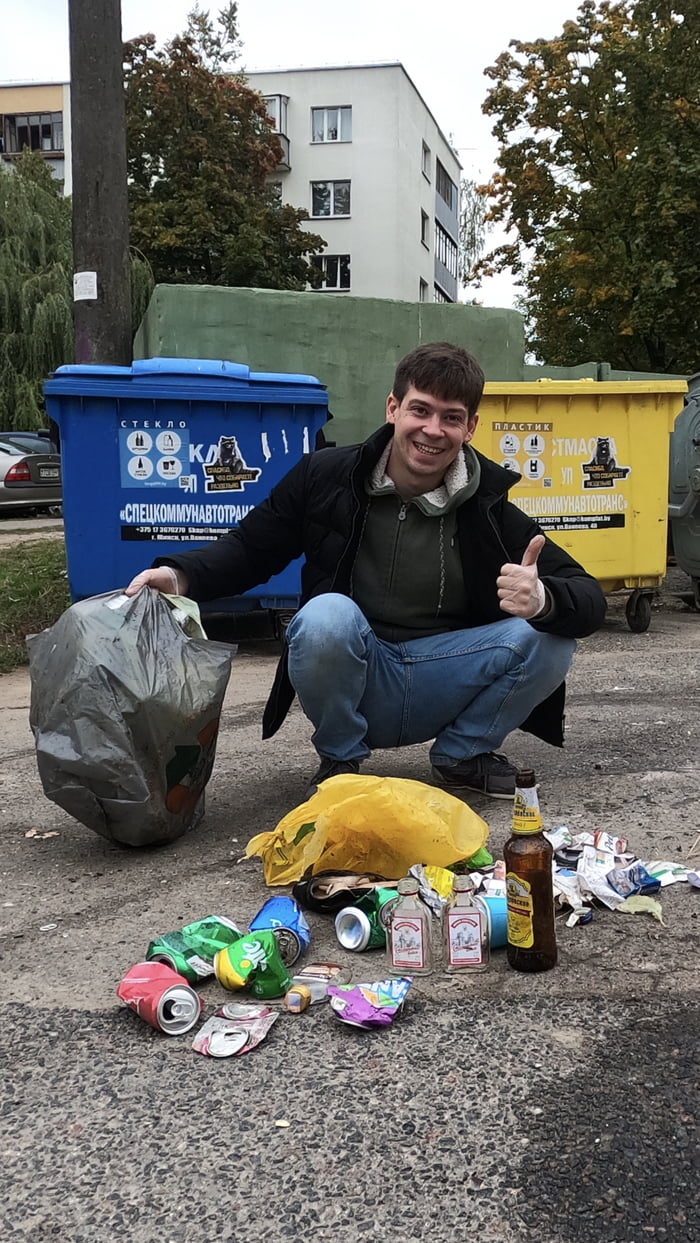 Today I collected 5kg of garbage. Total is 1870kg. Thanks Minsk for