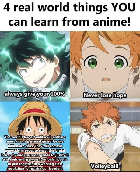 Thank God I Don T Watch 900 Chapter Socialist Garbage One Piece And Watch Good Hustle Shit Like Mha Mha One Piece 9gag