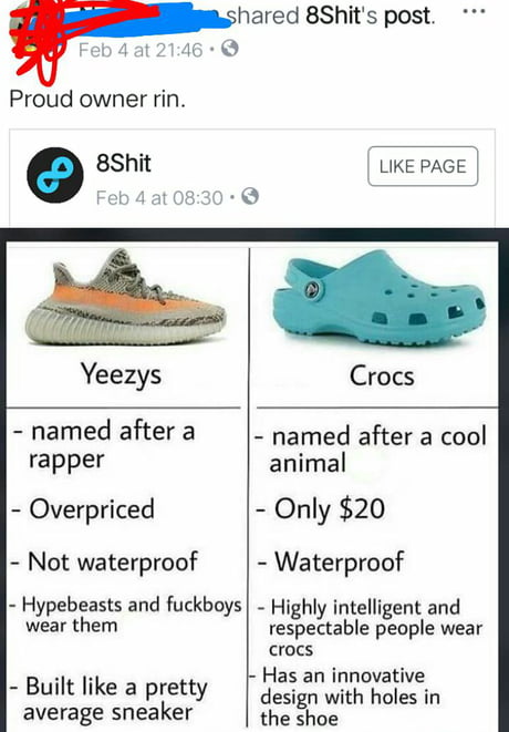 I know you guys hate crocs I just saw this in facebook - 9GAG