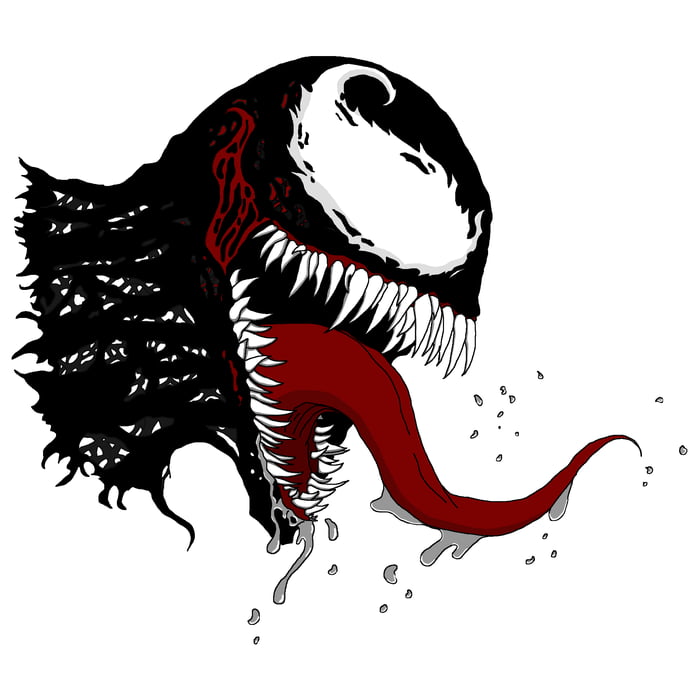 Made some Venom art in photoshop. 