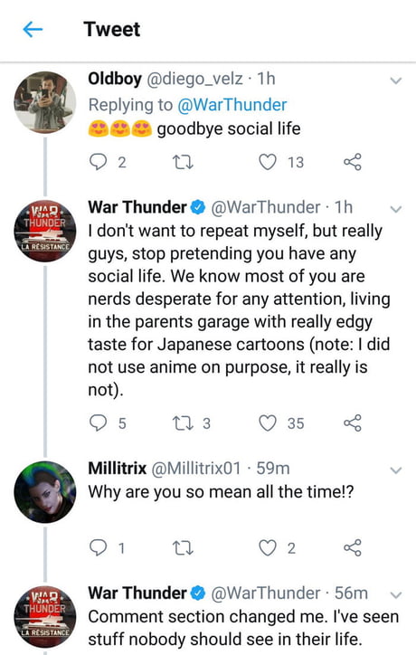 War Thunder Twitter Account Is Savage 9gag