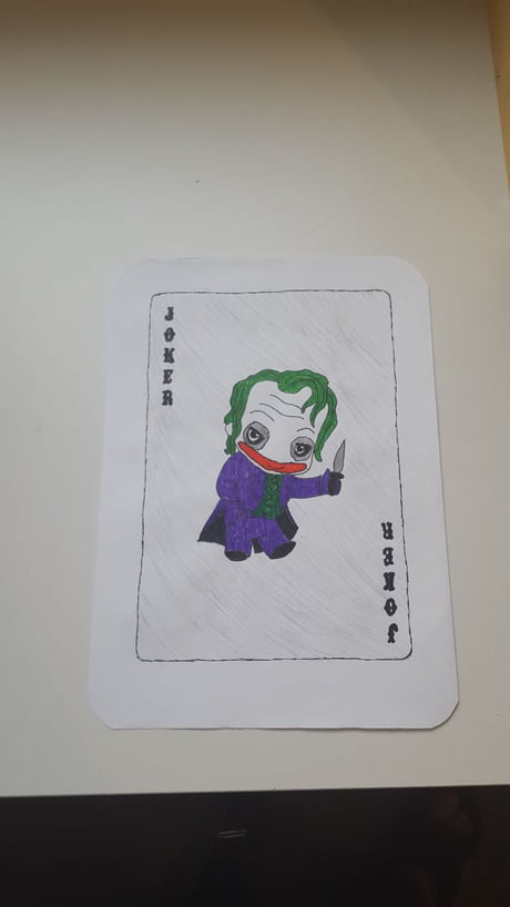 A Joker Drawing I Made Hope You Like It Give Me More Drawing Ideas In The Comments 9gag