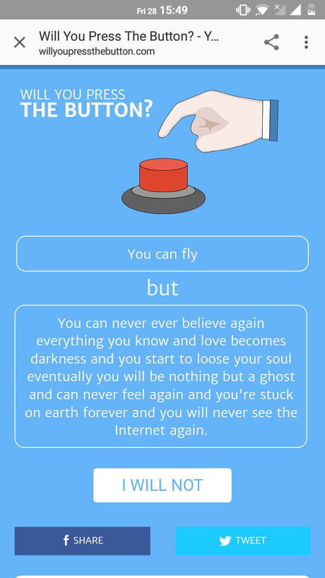 Which button would you press? - 9GAG