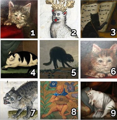 How Do You Feel Today On The Horrible Cat Scale Of Medieval Paintings 9gag