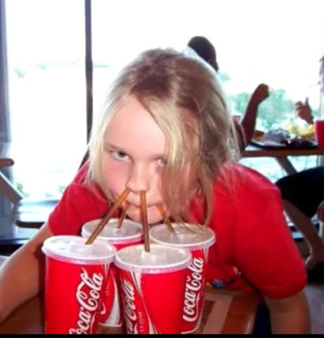 Quad Coca-Cola Snorter | The snorter of quad coke. | Follows you arround  and grants immunity to thirst, requires 4 cokes a day to sustain. - 9GAG