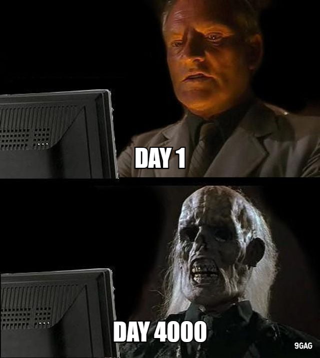 Long time lurker first time poster, took only 4000 Days. F**k you and I ...