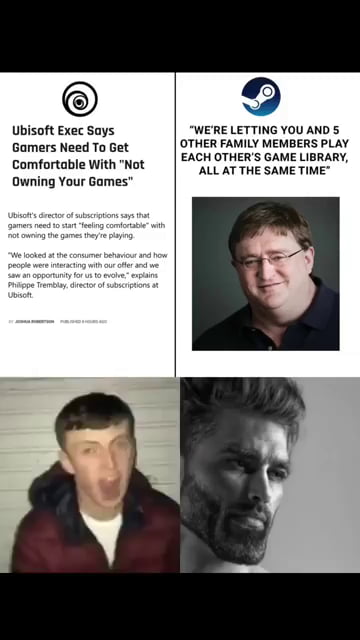 Ubisoft vs Steam in a nutshell