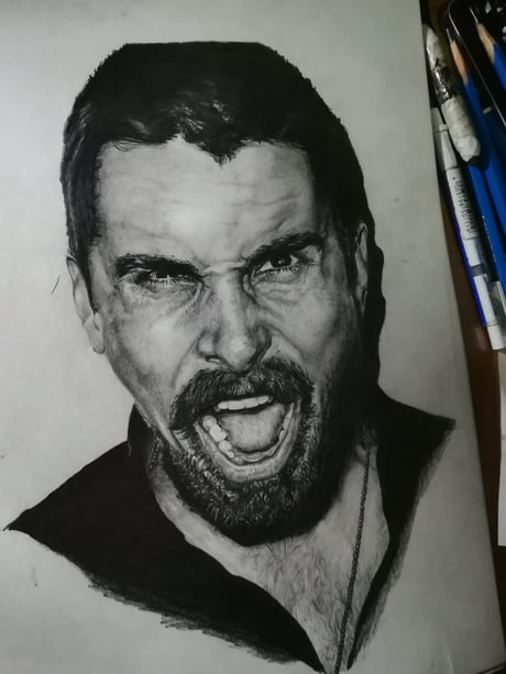 Christian Bale | Portrait, Christian bale, Celebrity drawings