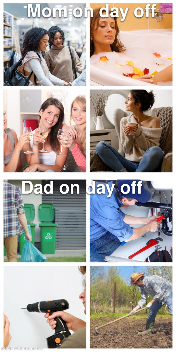 moms-day-off-vs-dads-day-off-9gag