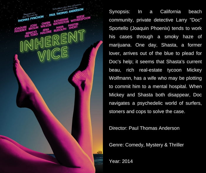 Unsolicited Movie Recommendation #46: Inherent Vice (2014) - 9GAG