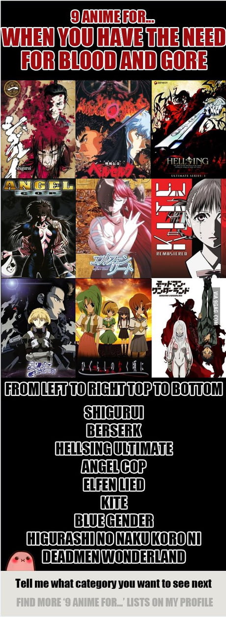 9 Anime For When You Have The Need For Blood And Gore 9gag