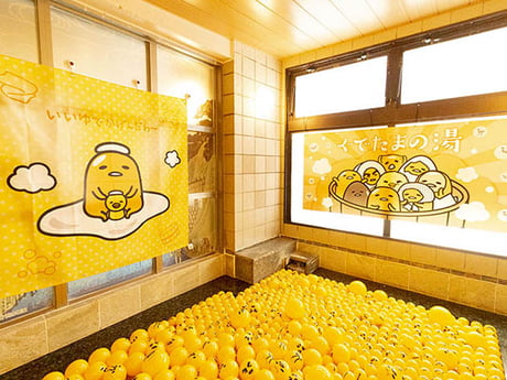 You Can Relax In Gudetama Themed Baths Filled With Eggs In Japan 9gag