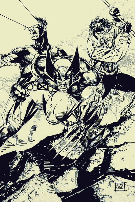 Cyclops, Wolverine, and Gambit by Jim Lee - 9GAG