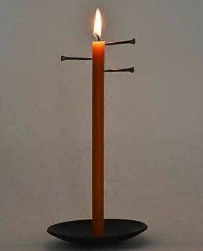 Before alarm clocks existed, people used nails fixed onto candles to