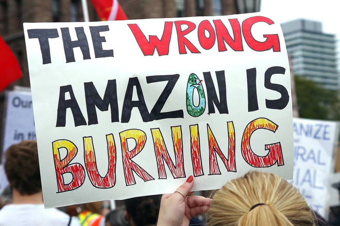 This sign-holder at a Toronto protest might have a point.