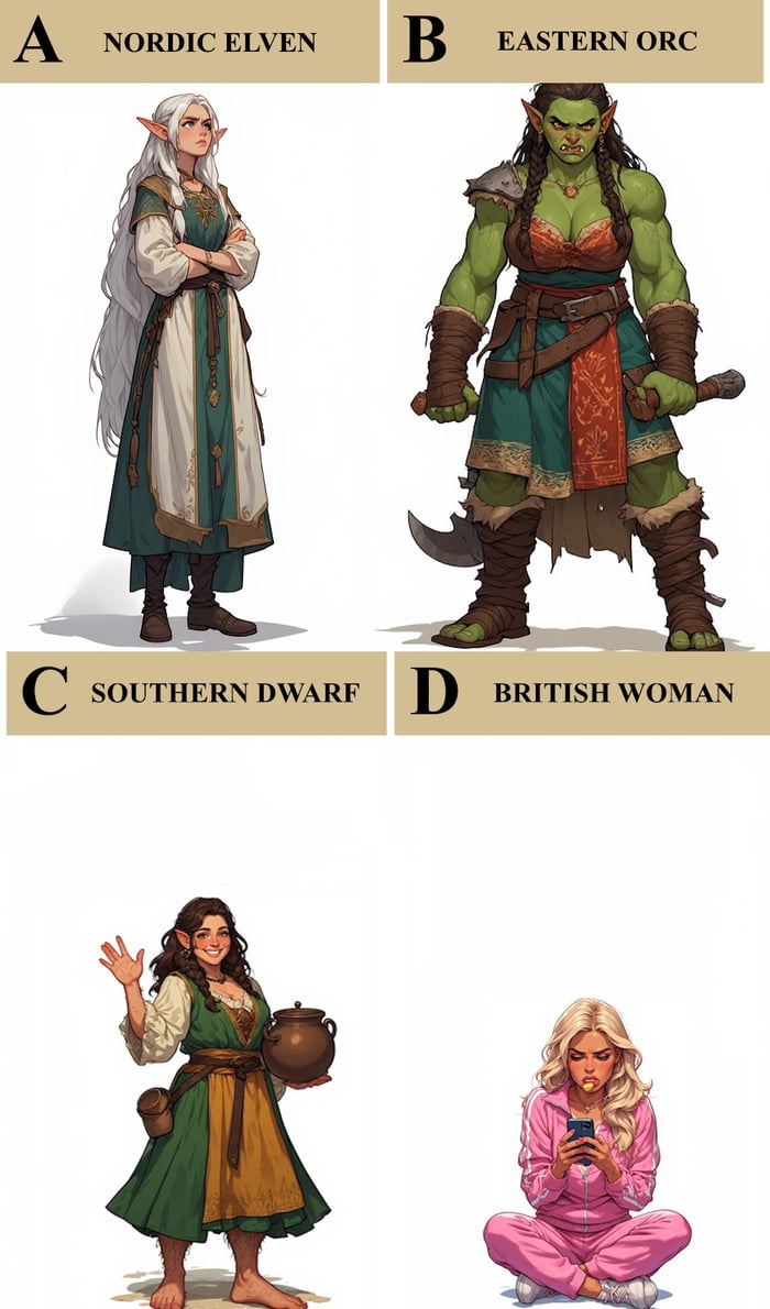 You are forced to date a woman, and it has to be one of these mystical european creatures. Which one would you choose?