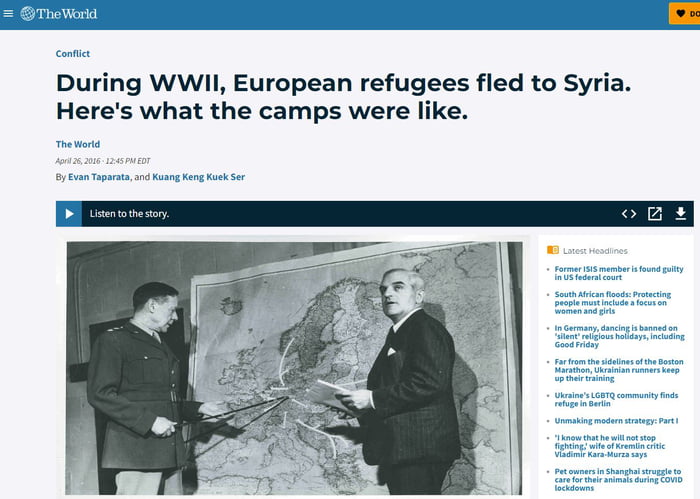 During WWII, European Refugees Fled To Syria. - 9GAG