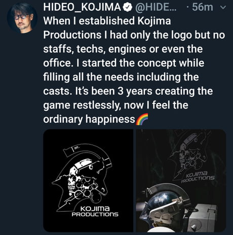 Hideo Kojima has been blocked by Konami on Twitter