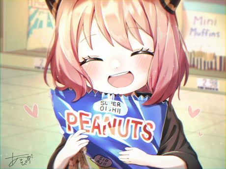 Anya need peanut on Make a GIF, anya meme gif