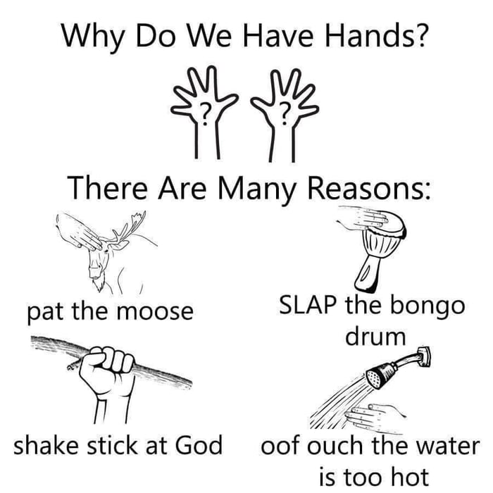 So that's why we have hands