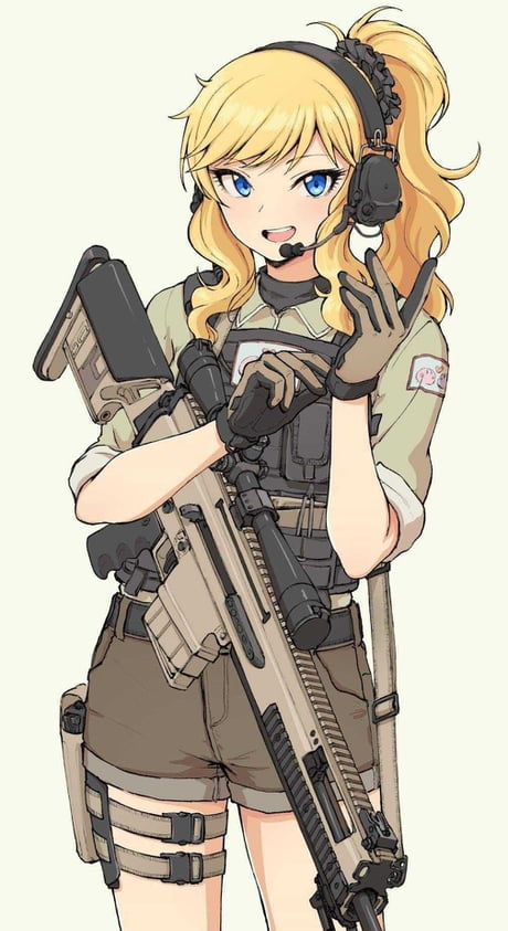 HD wallpaper Anime Girl Gun  Wallpaper Flare