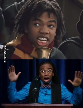 That moment you realise Magnitude from Community is Lee Jordan from Harry  Potter... Pop Pop motherf**kers - 9GAG