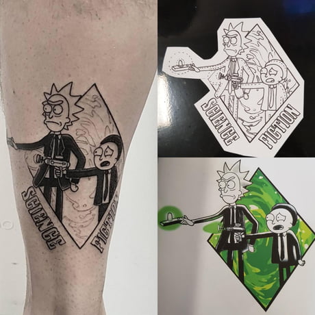 Tattoo Snob on Instagram Collab Back to the Future  Rick  Morty tattoo  by nachofrias  jokekpc in Valencia Spain jokekpc nachofrias  backtothefuture