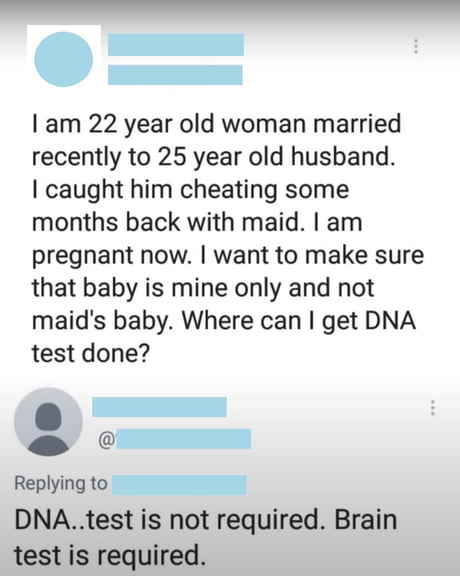 A DNA test ? to prove what....???