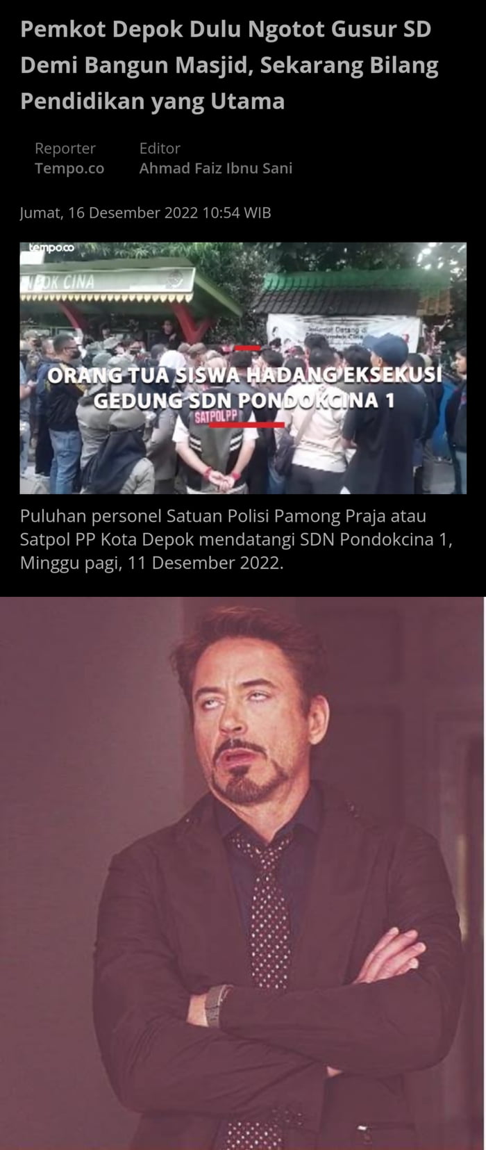 Pemkot Depok Sempat Beri Ultimatum Kosongkan Sekolah - 9GAG