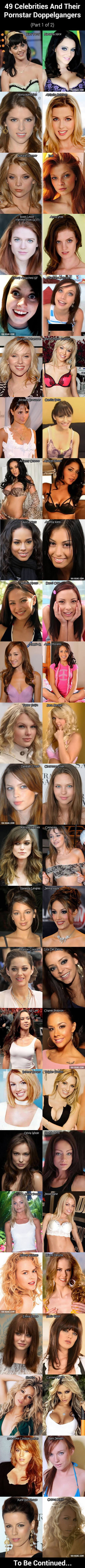 Celebrity Porn Doppelgangers - 49 Celebrities And Their Pornstar Doppelgangers (Part 1 of 2) - 9GAG