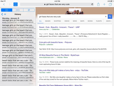 My 8 yr old's browsing history includes \