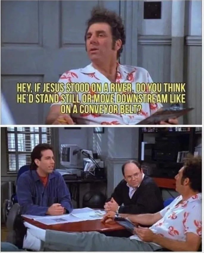 If some of the water splashed on his feet, would he clip under the water?