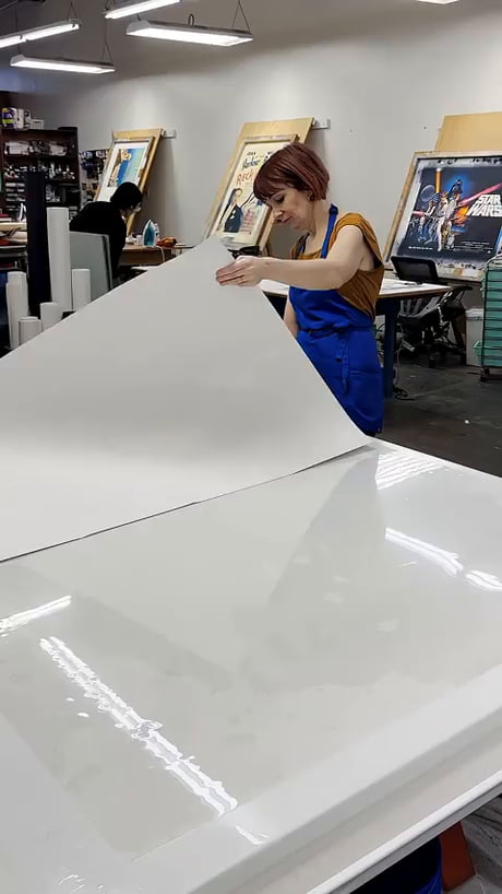 Its crazy to me that the right way to preserve paper posters... involves soap and water...