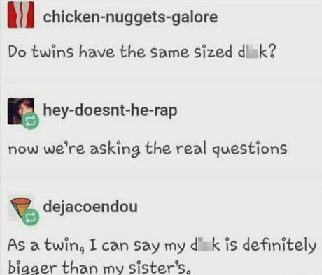 Unexpected twin answer