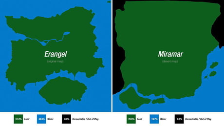 New Pubg Map Size Comparison 9gag
