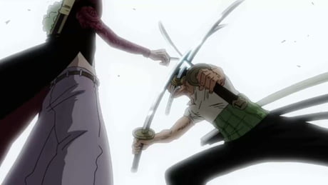 Current Zoro Vs Mihawk with a small knife, is the outcome any different? :  r/OnePiecePowerScaling