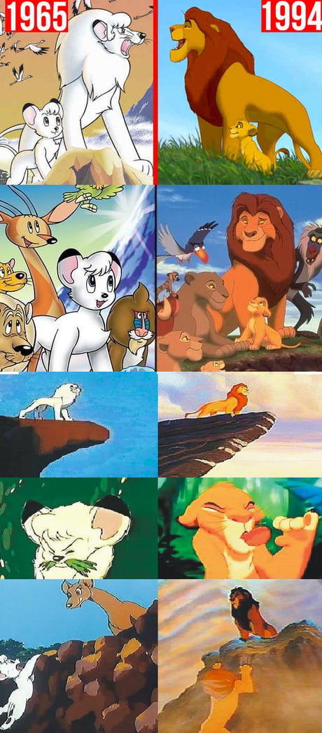 The Lion King (1994) is an unofficial rip-off of Japanese anime, Kimba The White  Lion (1965) - 9GAG