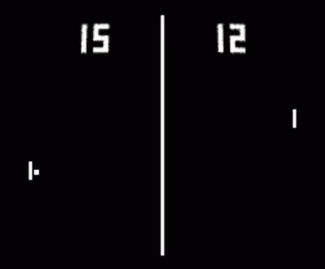 Gameplay Of "Pong" On Magnavox Odyssey, Not In Real Life. - 9Gag