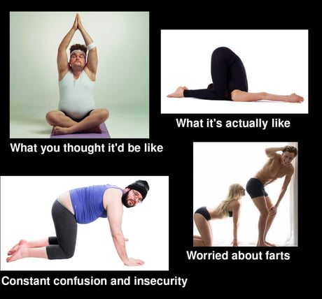 The first yoga class ever starter pack - 9GAG
