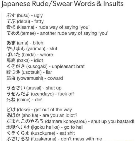 Japanese Hentai Words