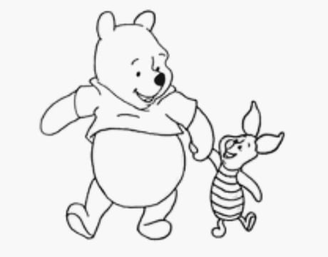 winnie the pooh and piglet holding hands