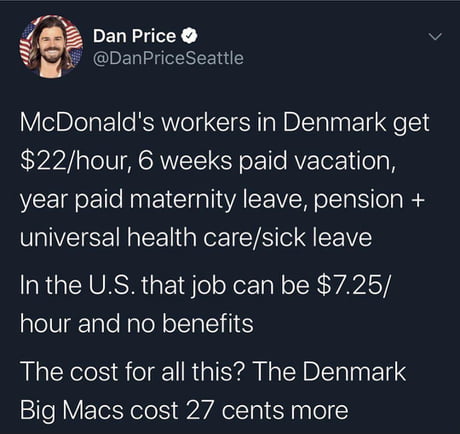 how much does a big mac cost in denmark