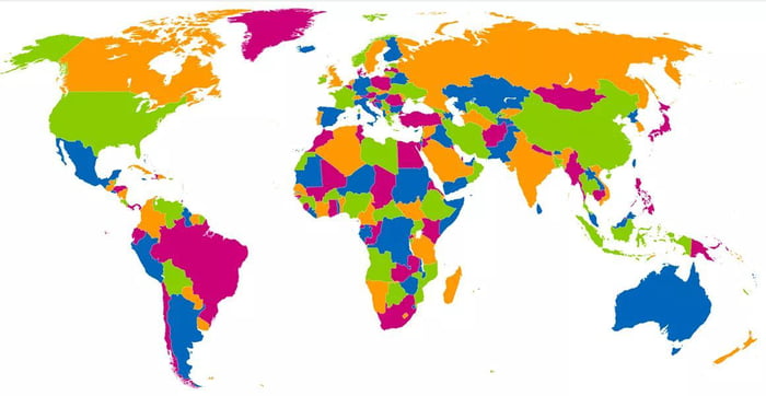 You can paint the world map with four colors so that neighboring ...